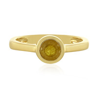 Anello in argento con Zaffiro Giallo del Madagascar