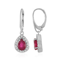 Orecchini in argento con Rubino del Madagascar