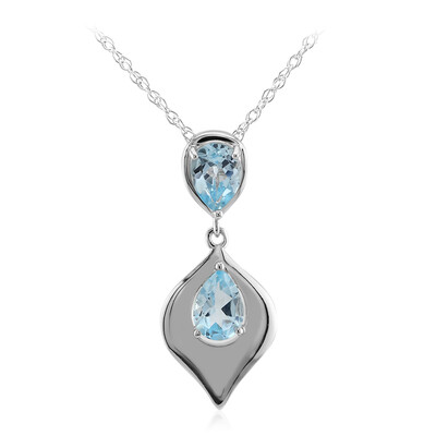 Collana in argento con Topazio Blu Cielo