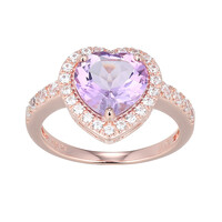 Anello in argento con Ametista Rose de France