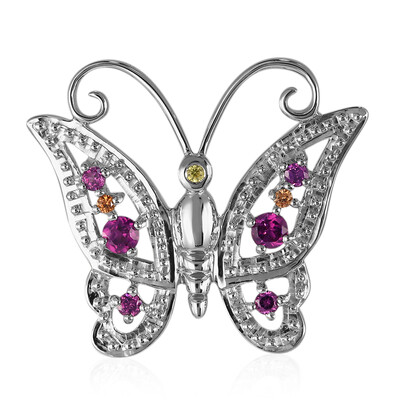 Ciondolo in argento con Rodolite