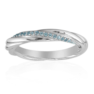 Anello in argento con Topazio Blu Cielo