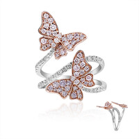 Anello in oro con Diamante Rosa I1 (CIRARI)