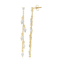 Orecchini in argento con Topazio Bianco