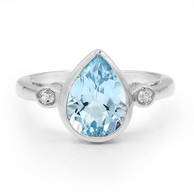 Anello in argento con Topazio Blu Cielo