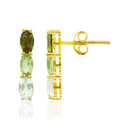 Orecchini in argento con Tormalina Verde