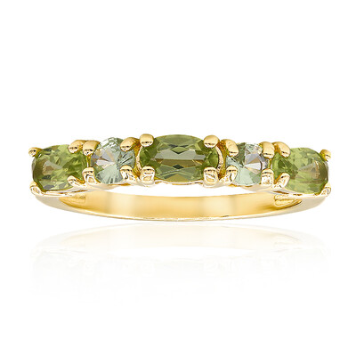 Anello in argento con Peridoto della Birmania