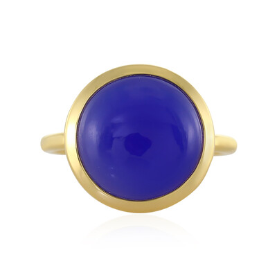 Anello in argento con Calcedonio Blu
