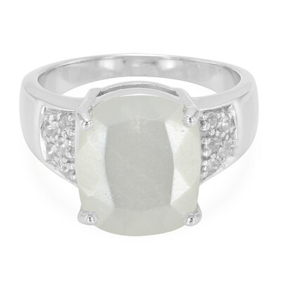 Anello in argento con Pietra di Luna Bianca