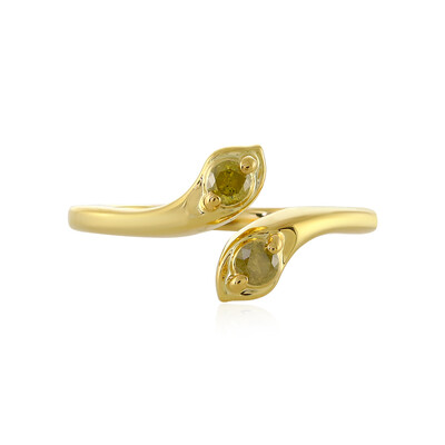 Anello in argento con Diamante Giallo I3