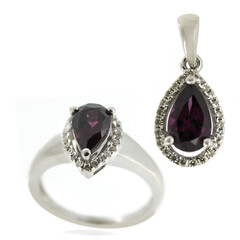 Anello in argento con Rodolite
