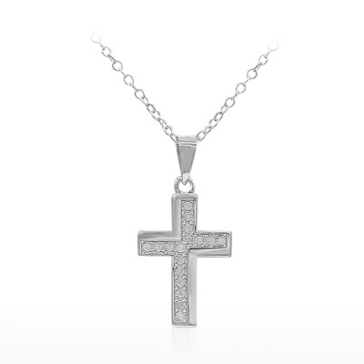Collana in argento con Diamante I3 (I)