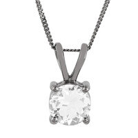 Collana in argento con Topazio Bianco