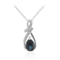 Collana in argento con Topazio Blu Londra