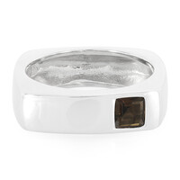 Anello in argento con Quarzo Fumè