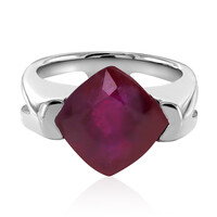 Anello in argento con Rubino del Madagascar