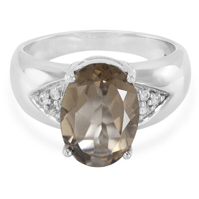 Anello da uomo in argento con Quarzo Fumè