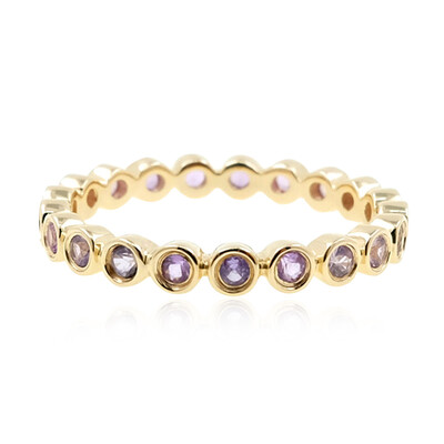 Anello in oro con Zaffiro Ceylon Porpora (non riscaldato)