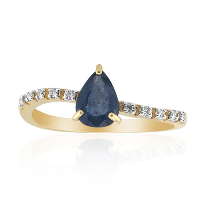 Anello in oro con Zaffiro Kanchanaburi