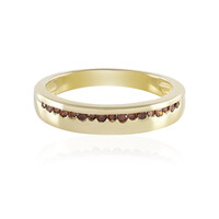 Anello in argento con Diamante Rosso I2