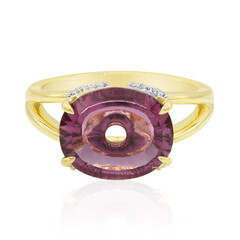 Anello in oro con Tormalina Porpora (Glenn Lehrer)