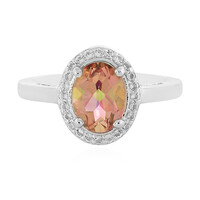 Anello in argento con Topazio Mistico Pesca