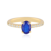 Anello in argento con Spinello Blu Royal