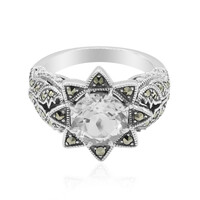 Anello in argento con Topazio Bianco