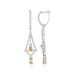Orecchini in argento con Zircone Giallo