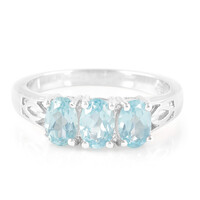 Anello in argento con Apatite Blu