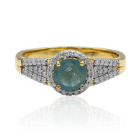 Anello in oro con Grandidierite (AMAYANI)