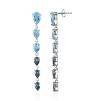 Orecchini in argento con Topazio Blu Svizzero
