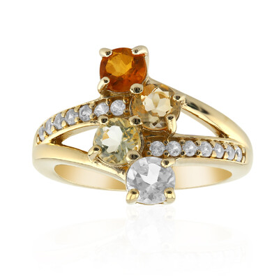 Anello in argento con Topazio Bianco