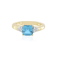 Anello in argento con Topazio Blu Svizzero