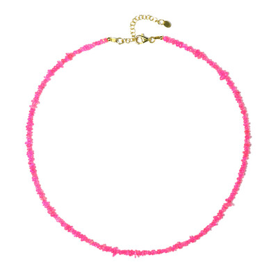 Collana in argento con Opale Rosa dell'Etiopia