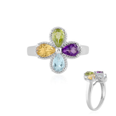 Anello in argento con Ametista Zambiana