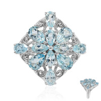 Anello in argento con Topazio Blu Cielo