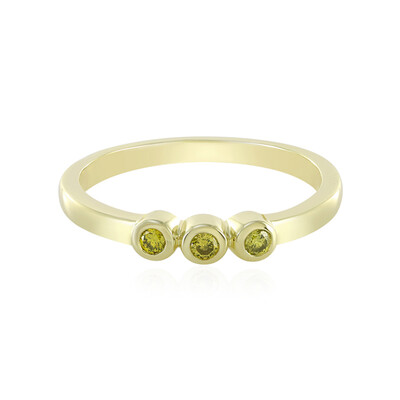 Anello in oro con Diamante Giallo I4