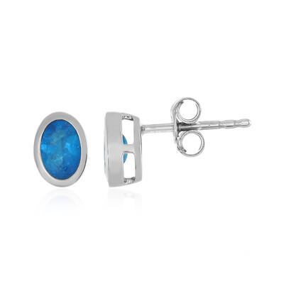 Orecchini in argento con Apatite Blu Neon