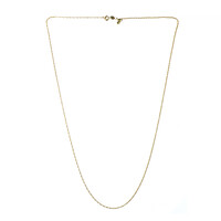 Catenina Principe di Galles regolabile con cursore in argento 925 placcato oro giallo  - 61 cm - 1,85 g