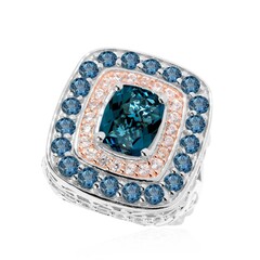 Anello in argento con Topazio Blu Londra (Dallas Prince Designs)