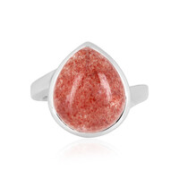 Anello in argento con Quarzo Fragola