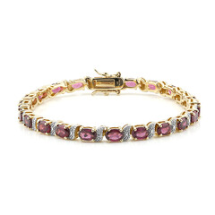 Bracciale in argento con Rodolite