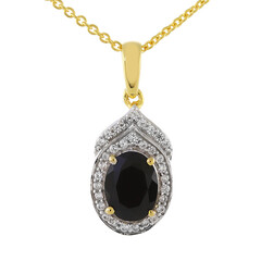 Collana in argento con Tormalina Nera