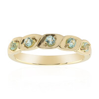 Anello in oro con Berillo Verde Menta Nigeriano