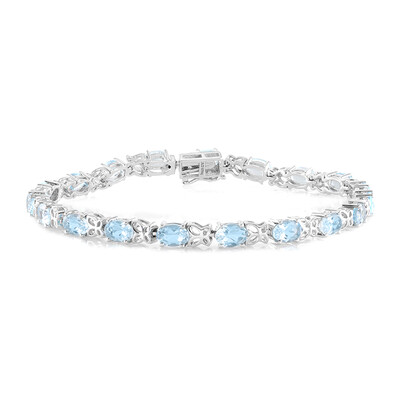 Bracciale in argento con Topazio Blu Cielo