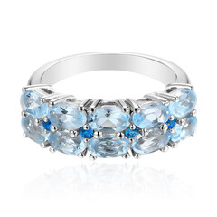 Anello in argento con Topazio Blu Cielo