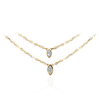 Collana in argento con Topazio Bianco