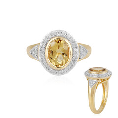 Anello in argento con Berillo Giallo