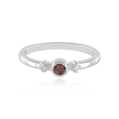 Anello in argento con Zircone Rosa